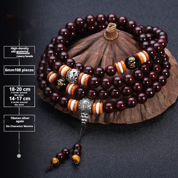 Pterocarpus Santalinus Bracelet Men's 108 Beads