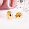 High-grade Copper-plated Gold-color Water Drop Circle Ear Clip