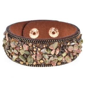 Crushed Stone Multicolor Bangle Bracelet