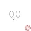 Twist S925 Sterling Silver Hipster Twisted String Round Ring Earrings
