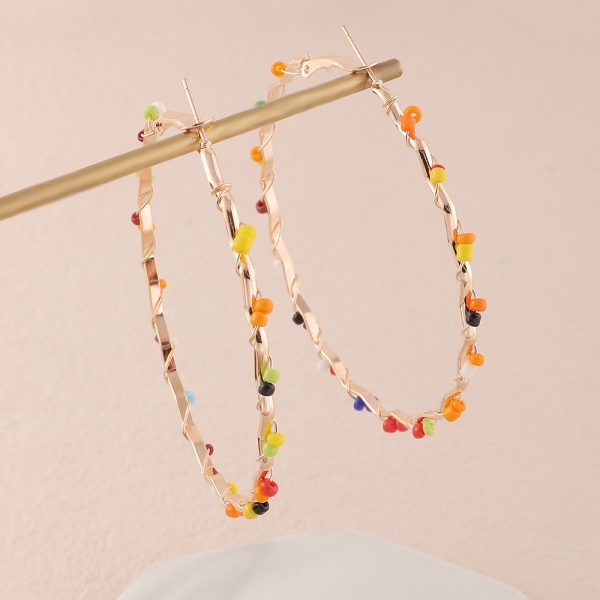 Frosty Wind Simple Personality Wild Sweet Circle Earrings