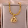 Snake Bones Chain Ginkgo Leaf Pendant Temperament Entry Lux Necklace