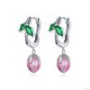 Bud Flower Necklace Earrings Jewelry Set