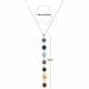 Natural stone colorful beads pendant