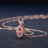 Natural citrine and zircon rose gold jewelry set