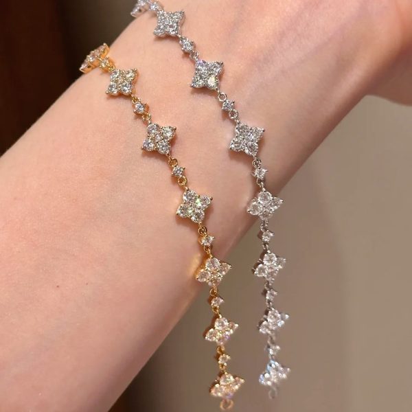 Clover Pull Bracelet Fashion All-match High Carbon Diamond Bracelet