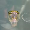 Inlaid Zircon Love Heart-shaped Ring All-match Open Ring