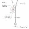 Female Date Titanium Steel Round Bead Tassel Pendant Necklace