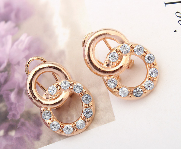Diamond-encrusted Section Chain Jewelry Set Four-piece Set