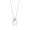 S925 Sterling Silver Chalcedony Peace Buckle Necklace