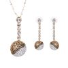 Round Ball Diamond Jewelry Set Party Costumes