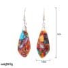 Colorful Emperor Stone Water Drop Geometric Shape Stone Earrings For Women