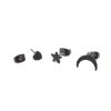 Simple Star Moon Heart Love Heart Shaped Set Stud Earrings