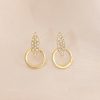 Graceful Geometric Stud Diamond Circle Design High-grade Earrings
