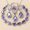 311e7da6-fb1d-486d-8522-07c92ff610fb.jpg Gem-inlaid Pendant Earrings Necklace And Four-piece Ring Set Pack