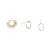 925 silver needle earrings set