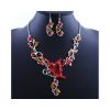 Dielian Flower Necklace Jewelry Set