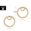 Simple Temperament Alloy Geometric Metal Size Circle Earrings Pendant