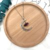 Moon Natural Stone Crystal Necklace Female Personality Retro Jewelry