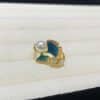 Fashion Freshwater Pearl Ring Colorful Painting Oil Flowers