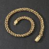 Keel Chain Necklace Vintage Antique Silver Twist Men's Titanium Steel Necklace