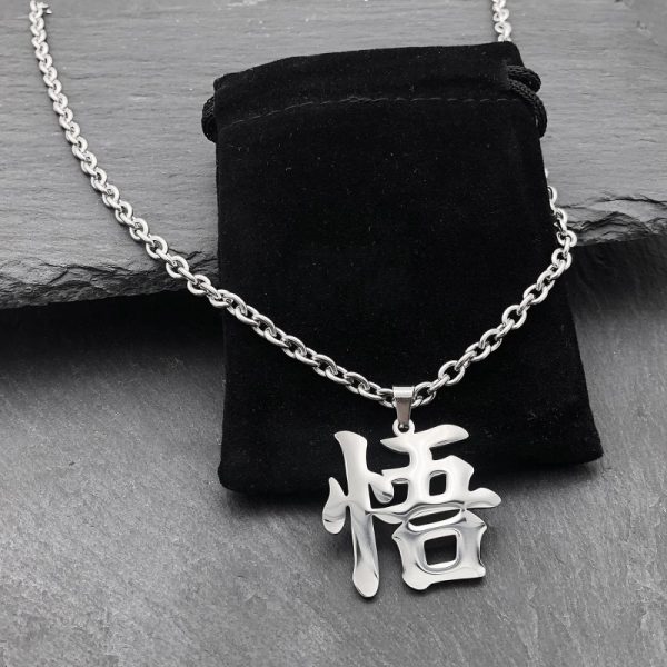 Trendy Alloy Letter Chinese Character Pendant Necklace