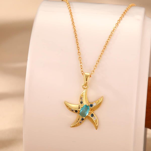 Ocean Series Starfish Necklace Accessories Women's Design Sense