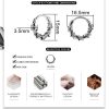 Street Hip Hop Style Vintage Rattan Circle Stainless Steel Earrings
