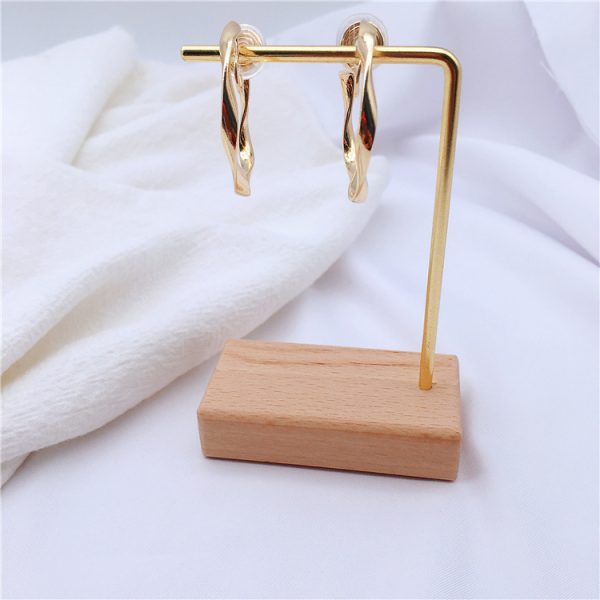 Mosquito Coil Irregular Metal Earrings Circle Ear Clip Without Hole