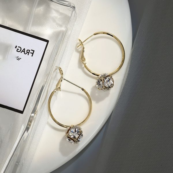 Retro Large Circle Earrings Temperament And High-end