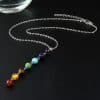 Natural stone colorful beads pendant