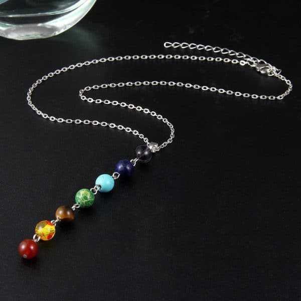Natural stone colorful beads pendant