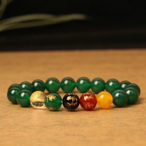 Agate Five Gods Of Wealth Bracelet Crystal Agate Bead Bracelet