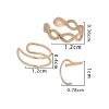 Cool Personality Lady Ear Bone Clip Earrings, Gold Fashion Simple Earring Clip 3-piece Set