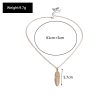 Retro Feather Tassel Necklace For Women
