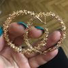 Earings Women For Gold Round Pearl Set
