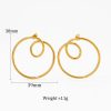 Streamlined Earrings Stainless Steel Geometric Circle Curve Earrings