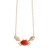 Cute Red Little Crab Element Clavicle Chain