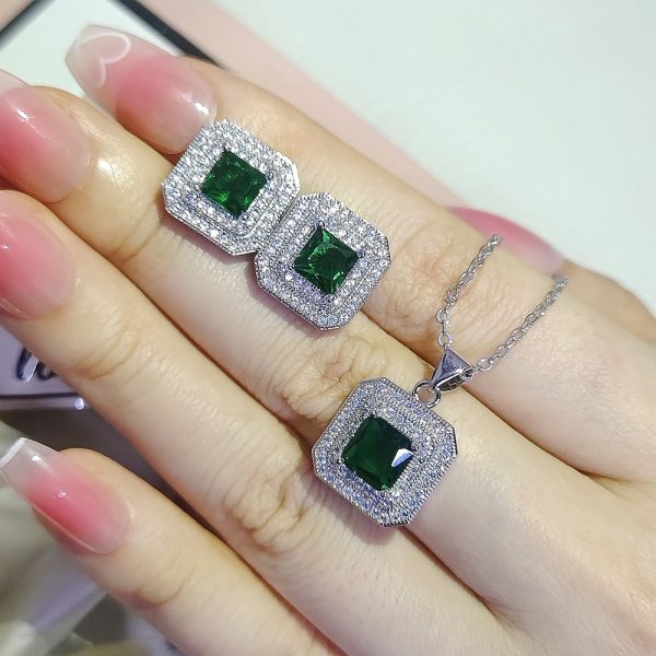 Fashion Personality Versatile Square Jewelry Set