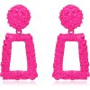 Set Rose Red Geometric All-match Earrings For Women