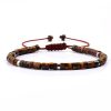 Natural Stone Flat Beads Bracelet Single Circle Malachite