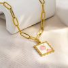 Fruit Plant Jade Necklace Pendant Gold Plated Color Retention 18K