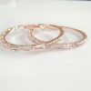 Simplicity And Exaggeration Big Circle Zircon Copper Earrings