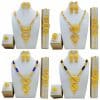 High-end Bridal Wedding Necklace Earring Ring Bracelet Ornament Suit