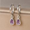 Geometric Drop-shaped Zircon Earrings