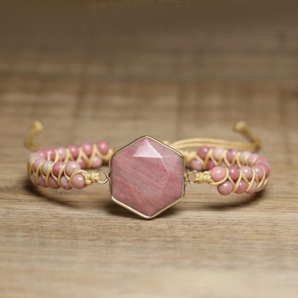 Retro Ethnic Style Natural Stone Hand Weaving Bracelet