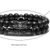 8MM Scrub Stone Bead Bracelet