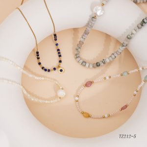 Sweet Cool Style Natural Stone Crystal String Beads Necklace