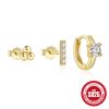 33454030-a91a-4279-ad6e-41f5c5273374.jpg S925 Sterling Silver Fashion Simple Mini Geometric Glossy Round Eight-pointed Stars Single Row Zircon Set Earrings