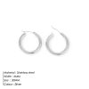 Broad Round Hoops Earrings